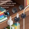 Desktop Magnetic Cable Management Set Cable Clips Wire Organizer for Office & Gaming Setup