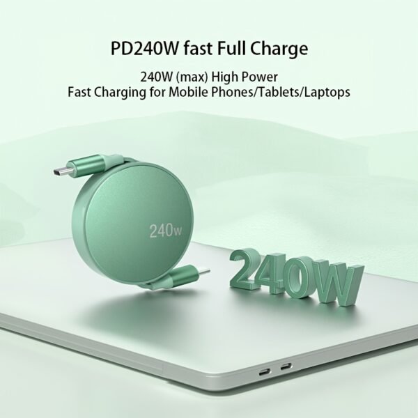 NNBILI 240W Type-C to Type-C PD Fast Charging Cable High-Speed USB-C Cord
