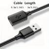 USB 2.0 Extension Cable High-Speed USB Extender Cord for Smart TV PS4 Xbox One SSD