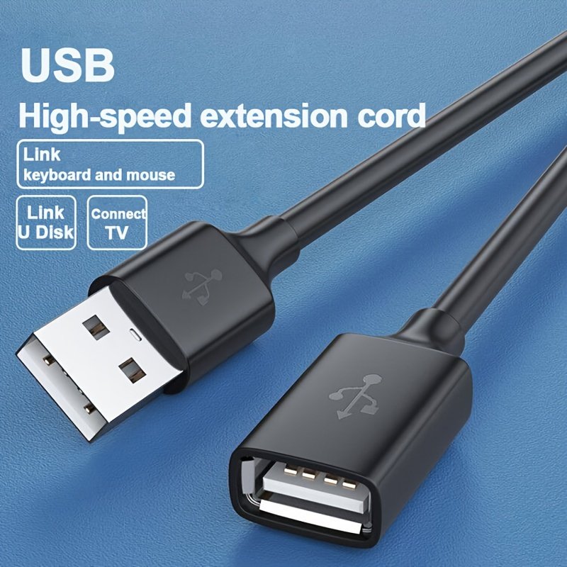3d177769ede372fae8cd471531897aec.jpg USB 2.0 Extension Cable High-Speed USB Extender Cord for Smart TV PS4 Xbox One SSD