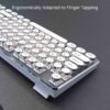 EWEADN Retro Punk Mechanical Gaming Keyboard with LED Backlight