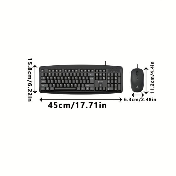Business Silent Wireless Keyboard & Mouse Combo Set for Office & Home Use