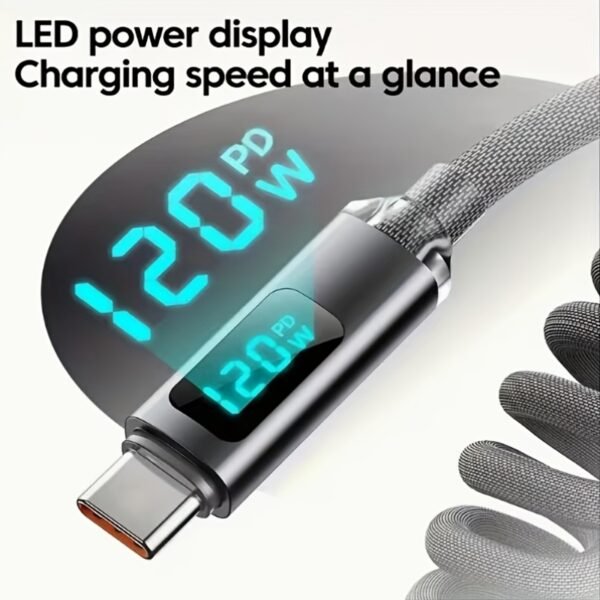 USB-A to Type-C Fast Charging Data Cable for Smartphones & Tablets