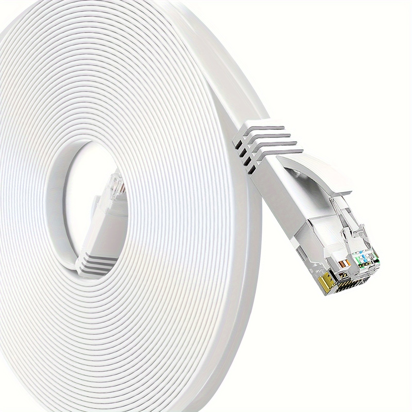 95a9f66d-86e6-46a3-a419-91c2957924d6.jpg Cat6 Flat Ethernet Cable Long High-Speed Internet Patch Cord with RJ45 Connectors