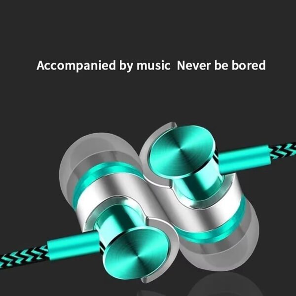 3.5mm HiFi Stereo Wired In-Ear Earphones Noise Cancelling Sports Music Headphones