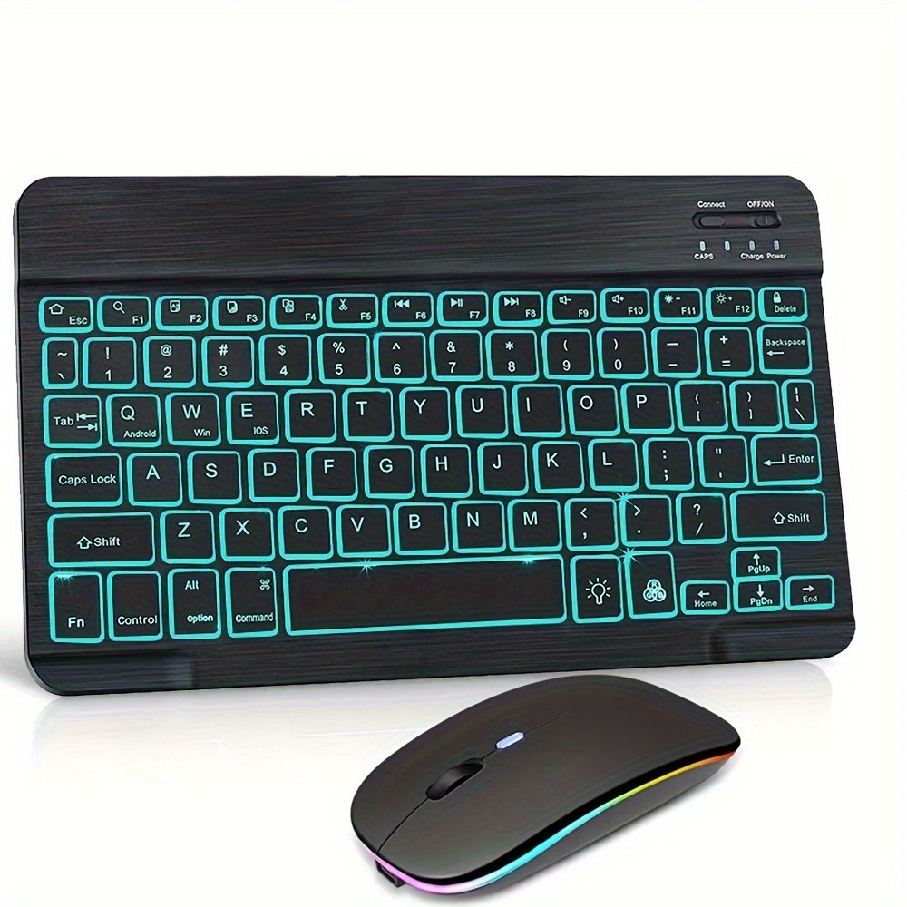 Ultra-Slim RGB Wireless Keyboard and Mouse Combo for Gaming Office Laptop Use